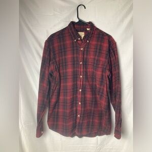 Red Head Co Mens Red Plaid Long Sleeve Button‎ Down Flannel Shirt Size Large